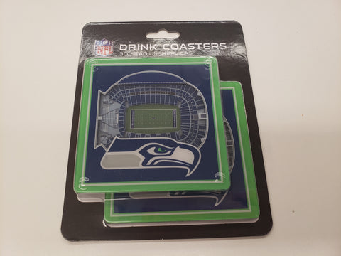 You The Fan 3D Stadium View Coaster Set - Seattle Seahawks