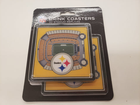 You The Fan 3D Stadium View Coaster Set - Pittsburgh Steelers