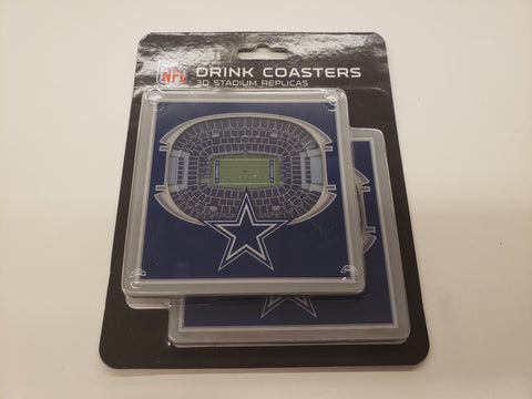 You The Fan 3D Stadium View Coaster Set - Dallas Cowboys