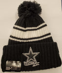 New Era 2022 NFL Sideline Black & White Knit Hat - Dallas Cowboys