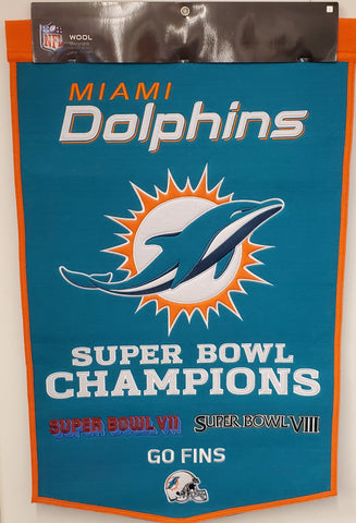 Winning Streak Dynasty Banner Miami Dolphins