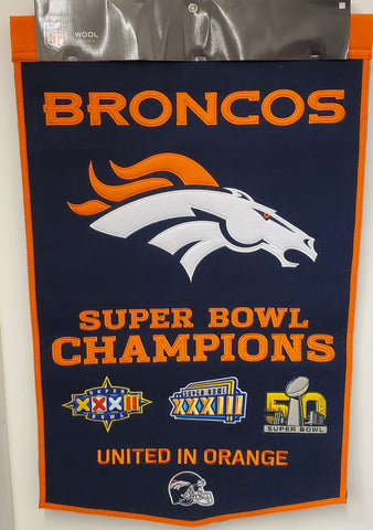 Winning Streak Dynasty Banner Denver Broncos