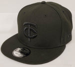 New Era MLB Black on Black Snapback - Minnesota Twins