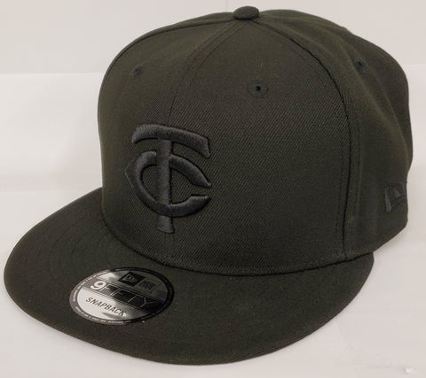 New Era MLB Black on Black Snapback - Minnesota Twins