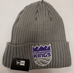 New Era Cuffed Grey Knit - Sacramento Kings