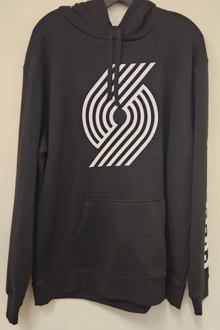 Fanatics Branded Primary Logo Black & White Hoodie size XL - Portland Trail Blazers