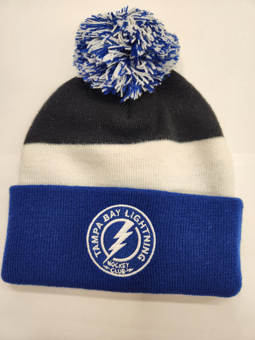 Mitchell & Ness NHL Stripe Pom Knit - Tampa Bay Lightning