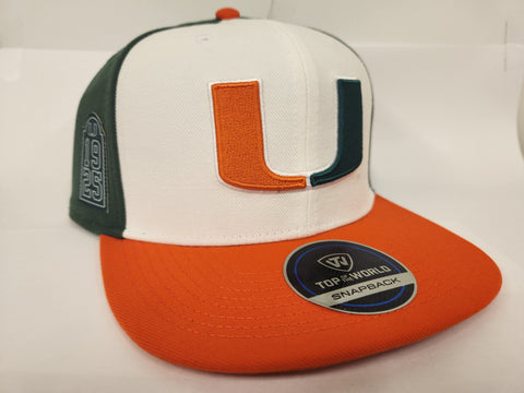 Top of the World NCAA Fundamentals Snapback - Miami Hurricanes