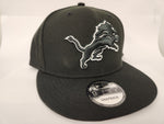 New Era NFL Black & White Snapback - Detroit Lions