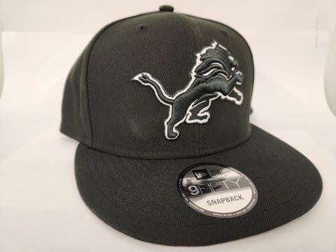 New Era NFL Black & White Snapback - Detroit Lions