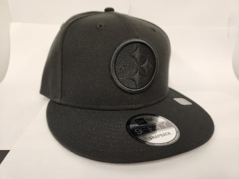 New Era NFL Black on Black Snapback - Pittsburgh Steelers