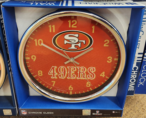 Wincraft Chrome Clock San Francisco 49ers