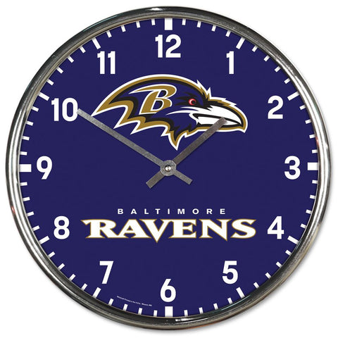 Wincraft Chrome Clock Baltimore Ravens