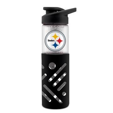 Duckhouse Glass Water Bottle Pittsburgh Steelers