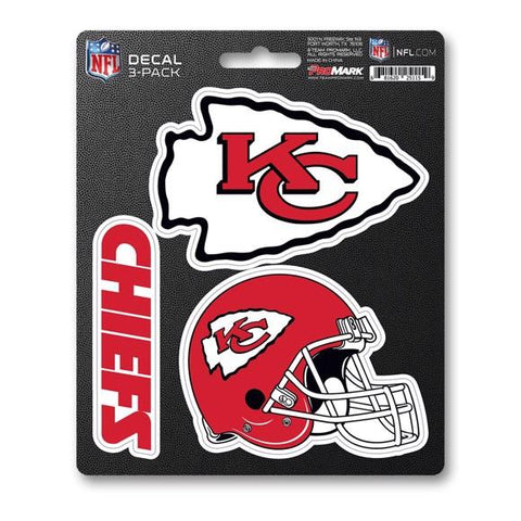 Fan Mats 3 Piece Team Decals Kansas City Chiefs