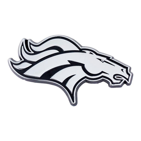 Fan Mats Chrome Auto Emblem Denver Broncos