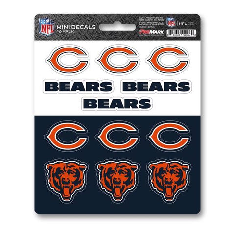 Fan Mats Mini Decal Pack Chicago Bears