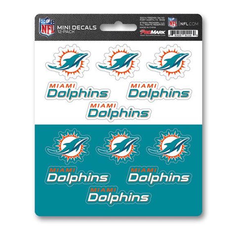 Fan Mats Mini Decal Pack Miami Dolphins