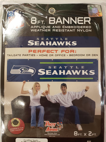 Party Animal 2x8 Nylon Banner Seattle Seahawks