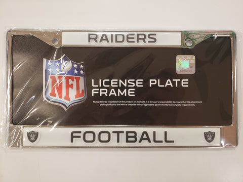 Rico Chrome License Plate Frame Las Vegas Raiders