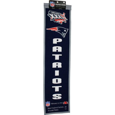 Winning Streak Super Bowl XXXVI Heritage Banner New England Patriots