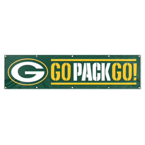 Party Animal 2x8 Nylon Banner Green Bay Packers
