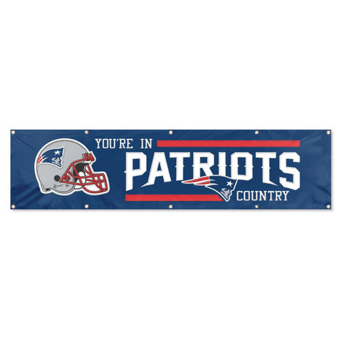 Party Animal 2x8 Nylon Banner New England Patriots