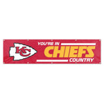 Party Animal 2x8 Nylon Banner Kansas City Chiefs