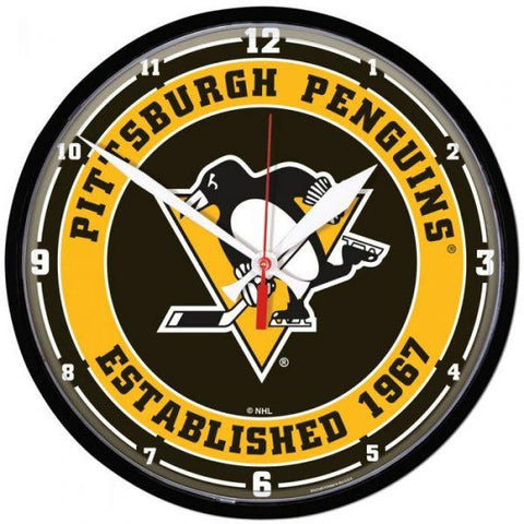 Wincraft Round Clock Pittsburgh Penguins