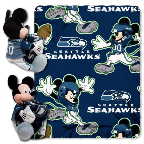 Northwest Mickey Mouse Blanket Combo Seattle Seahawks