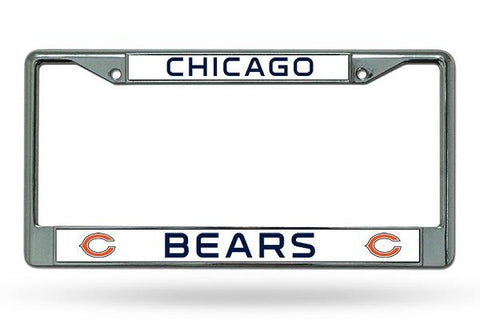Rico Chrome License Plate Frame Chicago Bears