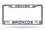 Rico Chrome License Plate Frame Denver Broncos