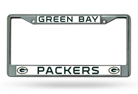 Rico Chrome License Plate Frame Green Bay Packers