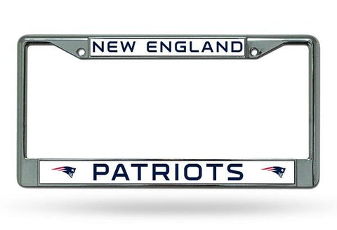 Rico Chrome License Plate Frame New England Patriots