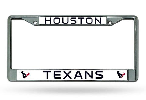 Rico Chrome License Plate Frame Houston Texans