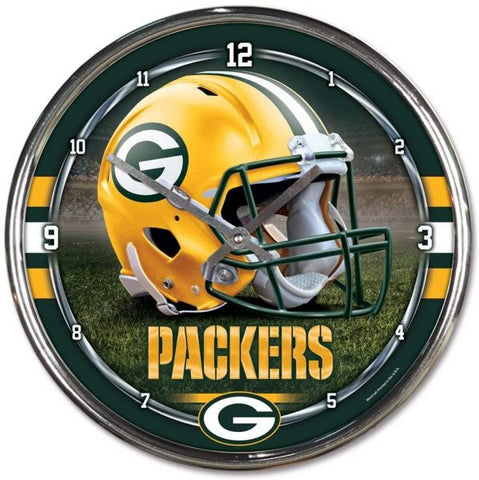 Wincraft Chrome Clock Green Bay Packers