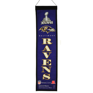 Winning Streak Super Bowl XLVII Heritage Banner Baltimore Ravens